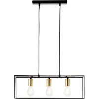 Brilliant 92747/06 Arica Pendelleuchte, 3-flammig schwarz/messing