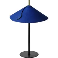 Osram Decor Flip Tischleuchte G9 Blau 350mm, Tischlampe, Filz, Stahl, mit Touch-Dimmfunktion und USB-Akku