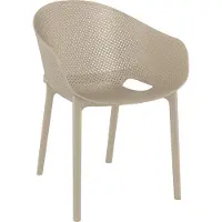 CLP Bistrostuhl Sky Pro - Modernes Design, wetterfest, stapelbar taupe