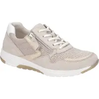 Gabor ROLLINGSOFT Damenschuhe - sportliche Schnür- Halbschuhe beige Freizeit