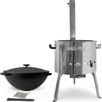 Grillpeter Utschak Timur Ø45 cm Edelstahl Kazan 20L aus Gusseisen Zubehör
