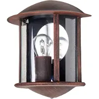 LINDBY Außenwandleuchte Maelis, rostbraun, Metall, 27cm, E27