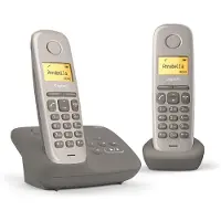 Gigaset AL170A Duo, DECT-Telefon, Kabelloses Mobilteil, Freisprecheinrichtung, 50 Eintragungen, Anrufer-Identifikation, Schwarz