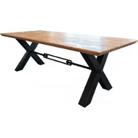 KAWOLA Esstisch PALO Akazie massiv Schweizer Kante 280x100cm