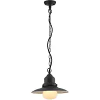LINDBY Außen-Hängeleuchte Roisin, anthrazit, Metall, Ø 32cm