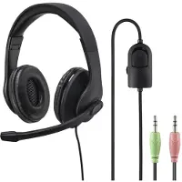 Hama Headset, kabelgebunden PC-Office-Headset "HS-P200", Stereo, Schwarz