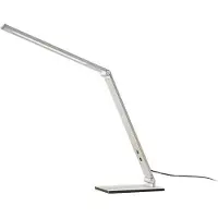 LUCANDE Nicano Tischleuchte Alu - , Nicano, dimmbar, Metallisch, für Arbeitszimmer / Büro, Metall, Modern