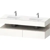 Duravit Einbauwaschtisch-Möbel-Set Qatego 160x55x60cm, Kon-WTU, B, Tau matt/we hgl