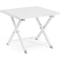 Natur24 Beistelltisch Taylor 43 x 36 x 44 cm Aluminium Weiß