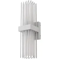 LUCANDE Außenwandleuchte Chandan , dimmbar, weiß / opal, Aluminium, Modern, Wandleuchte außen