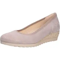 Gabor Comfort 42641-85 Damenschuhe, Ballerina, Leder, Beige, Keilballerina - Damenschuhe Modische Pumps / Ballerina, Beige, leder (michelle stripes)
