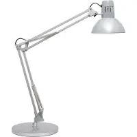 MAUL LED Schreibtischlampe MAULstudy, alu / grau / zink, für Arbeitszimmer / Büro, Metall, LED Tischlampe