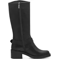 Tamaris Damen Stiefel Bikerstiefel Karreé Blockabsatz Schnalle 1-25399-43, Größe:41 EU, Farbe:Schwarz