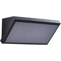 LINDBY Abby Außenwandleuchte w/Sensor Dark Grey/White - , Abby, Schwarz, für Balkon, Kunststoff, Modern
