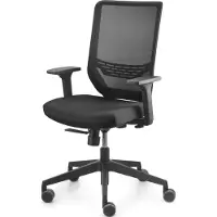 Dauphin Bürostuhl to-sync work mesh, mit Armlehnen, Synchronmechanik, Komfortpolstersitz, Netzrücken, schwarz/schwarz