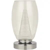 Licht-Erlebnisse Nachttischlampe LED Metall D: 11,5 cm rund 20,5 cm hoch Chrom 3000 K warmweiß 448 lm Modern Tischlampe