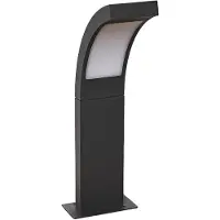 LUCANDE LED Sockelleuchte Juvia , schwarz, Aluminium, Modern, LED Außenleuchte