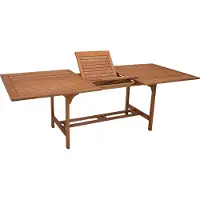 Degamo Gartentisch Holztisch Ausziehtisch 180/230x100cm, Eukalyptus Holz geölt, ausziehbar
