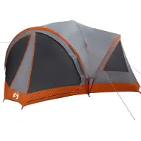 vidaXL Familienzelt für 10 Personen Grau und Orange 460 x 430 x 214 cm