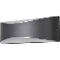 LUCANDE LED-Außenwandleuchte Akira, anthrazit, Metall, 23cm