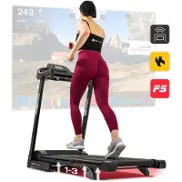 Hop-Sport Laufband HS-1000LB Grau, Laufband klappbar & elektrisch für Zuhause - bis 14 km/h, mit 12 Programmen, 2PS Motor und Bluetooth, bis zu 150 kg