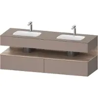Duravit Einbauwaschtisch-Möbel-Set Qatego 160x55x60cm, Kon-WTU, Ei Marmo/Bas ma