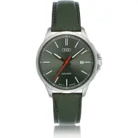 Audi collection Original Audi Automatikuhr, silber/graugrün, Herrenuhr, Armbanduhr