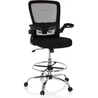 Hjh OFFICE VENDO WORK - Arbeitsstuhl Arbeitshocker Schwarz
