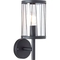 Brilliant Außenleuchte Wandlampe Reed stehend Schwarz IP44 max. 40W E27