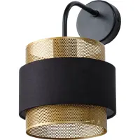 Osram Wandlampe Decor Hornet, dimmbar, schwarz, für Wohn- / Esszimmer, Textil / Stoff / Seide, Modern, Wandleuchte, Wandlampe Innen