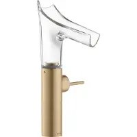 Hansgrohe Einhebel-Waschtischmischer 220 AXOR STARCK V f Waschsch. m Glasauslauf u AG bru bro brushed bronze