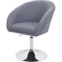 Chefgastro Esszimmerstuhl gepolstert | HxBxT 90x59x60cm | Sitzhöhe 45cm | drehbar höhenverstellbar | Stoff/Textil Dunkelgrau | Küchenstuhl Stuhl Drehstuhl Loungesessel