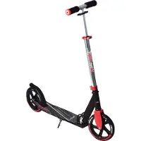 Muuwmi Aluminium Scooter– Tretroller, 205 mm, ABEC 7, , höhenverstellbar, XL-Deck, rot