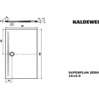 Kaldewei 364647983662 DW SUPERPLAN ZERO Mod.1616-5, 900 x