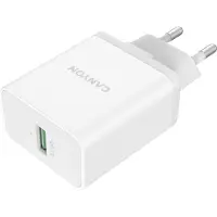 Canyon Ladegerät 1xUSB-A 24W Quick Charge 3.0 white retail