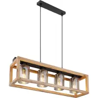 Globo Lighting Hängeleuchte Metall schwarz matt, 4x E27
