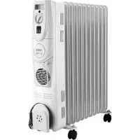 Fakir RF 11 Turbo, Öl-Heizlüfter, Öl, Drinnen, Flur, Silber, Weiß, Drehregler