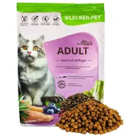 Lecker.Pet 2,5 kg Mia's Adult Herzhaftes Geflügel Katzenfutter Trockenfutter Vollnahrung