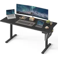 Songmics Höhenverstellbarer Schreibtisch elektrisch 160cm 4 Höhen schwarz