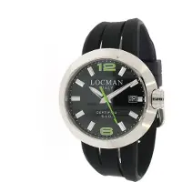 Locman 042200BKNGR0SIK Italy Herrenuhr Change schwarz grün Kautschuk Edelstahl Ref. 0422