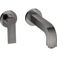 Hansgrohe Fertigmontageset AXOR CITTERIO f Unterputz-Einhebel-Waschtischmischer H Hebelgriff, Rautenschliff polished black chrome