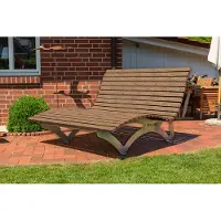 SCALANT Waldsofa Classic mit Auflage und Kissen, WPC-Latten, Wellenliege, Sonnenliege
