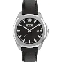 Versace VEKKA0125 Luxury schwarz silber Leder Herren Uhr NEU