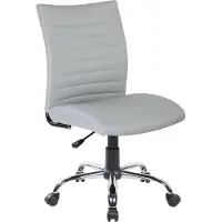 Dmora Bürostuhl Dkum, Arbeitsstuhl, ergonomischer Bürositz, 54x48h90/100 cm, Grau
