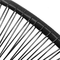 vidaXL "SALE 2026"Gartenstühle - Schwarz Garten-Mondstuhl Poly Rattan Schwarz Stabli Möbel8593921