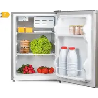 Primo PR154FR Tischkühlschrank - 65 Liter Fassungsvermögen - Silber - Freistehender Tischkühlschrank