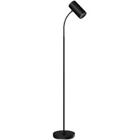 LINDBY Stehleuchte Karoli, schwarz, 156cm, Metall, Flexarm