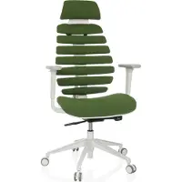 Hjh OFFICE Profi Bürostuhl ERGO LINE W Ergonomischer Schreibtischstuhl mit Armlehnen Stoff Mystic Forest Drehstuhl für Büro, Zuhause
