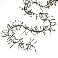 Konstsmide - Micro LED Büschelllichterkette "Cluster", mit 8 Funktionen, Steuergerät und Memoryfunktion, 768 warm weiße Dioden, 24V Außentrafo, schwarzes Kabel ; 3862-100