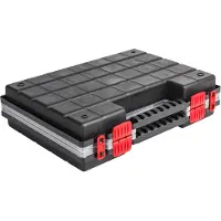 Prosperplast Sortimentskasten Kunststoff Sortimentsbox NORS16DUO Rot Sortierbox